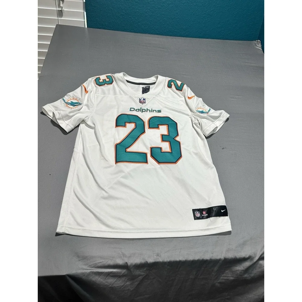 NFL On The Field Miami Dolphins White 23 Jay Ajayi Jersey L